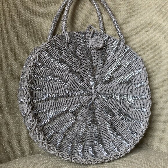 Silver Straw Circle Bag - Picture 10 of 10